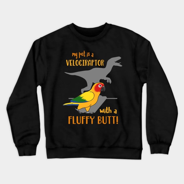 velociraptor with fluffy butt - Sun Conure Crewneck Sweatshirt by FandomizedRose